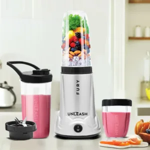 Fury 500W Juicer Mixer Grinder Nutri Blender (3 Jars, Silver)