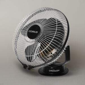 Unleash Corus 9 inch Metal Jaali High Speed Wall mount fan (Silver)