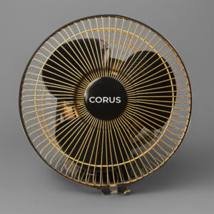 Unleash Corus 9 inch Metal Jaali High Speed Wall mount fan (Golden)